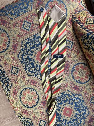 Corbata Brooksfield Lana Verde y Roja