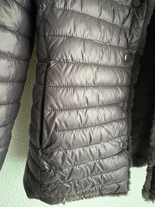 Chaqueta pelo reversible gris