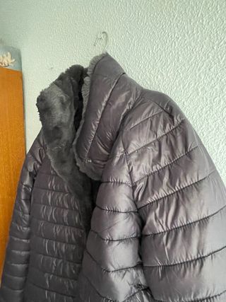 Chaqueta pelo reversible gris