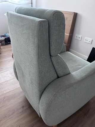 Butaca reclinable tela verde claro tela AquaClean