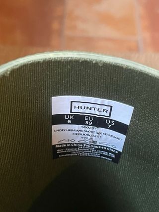 Botas Hunter caña media talla 39 verde