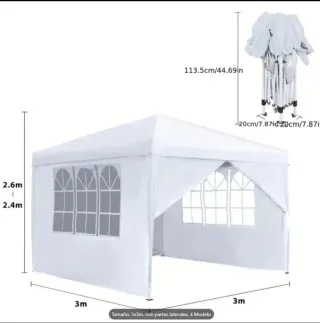 2 Carpas Plegables con Laterales