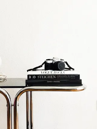 Camarera vintage tubular acero cromado