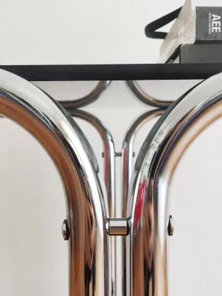 Camarera vintage tubular acero cromado