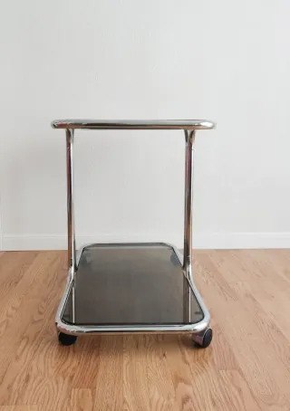 Camarera vintage tubular acero cromado