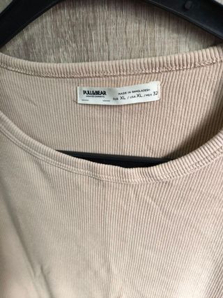 Crop Top Básico Pull&Bear Beige