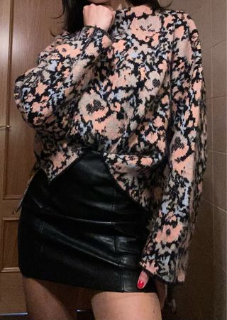 Jersey Zara flores suave y cálido