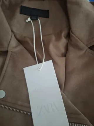 Cazadora efecto piel melocoton