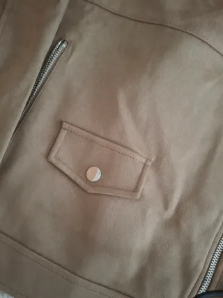 Cazadora efecto piel melocoton