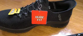 Skechers Slip-ins, 44, Horma ancha Wide Fit, Negro