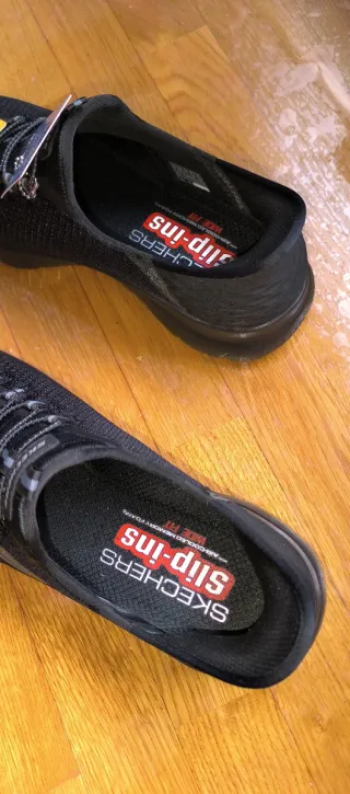 Skechers Slip-ins, 44, Horma ancha Wide Fit, Negro