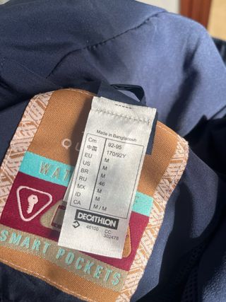 Chubasquero cortavientos Quechua azul marino