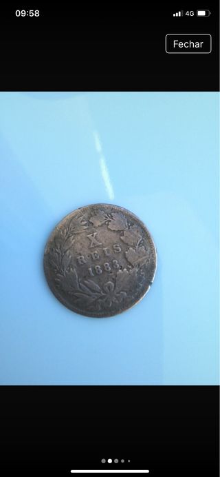 Moeda antiga X Reis 1883