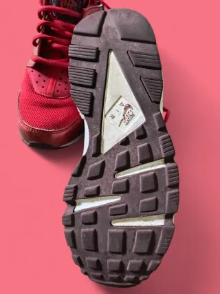 Nike Air Huarache Run Donna Rosso Bianco