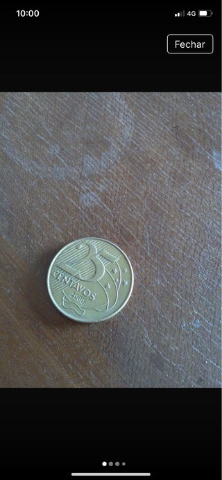 Moeda 25 Centavos Brasil 2000