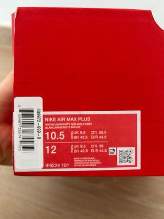 Nike Air Max Plus Rojo Blanco