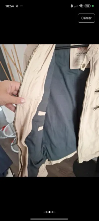 Chaqueta de Piel Jack & Jones Beige