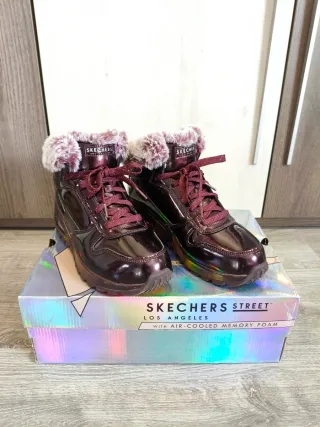 Botines Skechers Piel Sintética Rosa/Morado