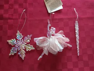 N.3 decorazioni sfaccettate effetto cristallo