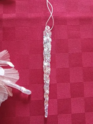 N.3 decorazioni sfaccettate effetto cristallo