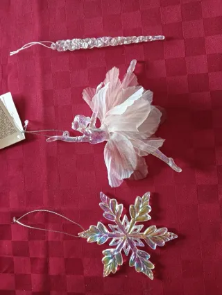 N.3 decorazioni sfaccettate effetto cristallo