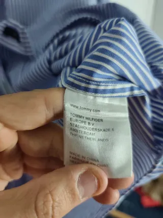 Camisa Tommy Hilfiger Rayas Azul Talla M