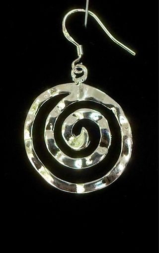 Pendientes espiral plata