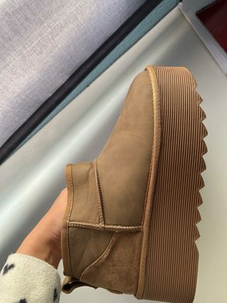 Botines estilo Ugg Marrones Plataforma