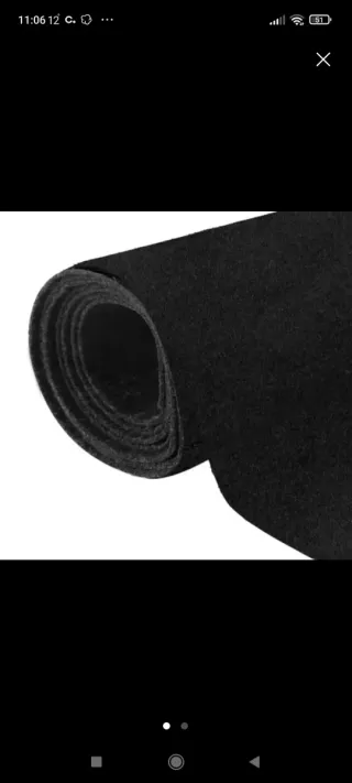 Moqueta negra 3 metros