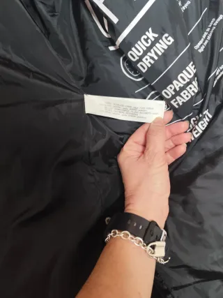 Abrigo largo acolchado negro