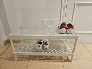 Estante zapatero metálico blanco Ikea 78x32x40 cm
