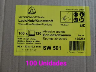 ✅ KLINGSPOR Lija - Esponja abrasiva ❗100 Unidades❗