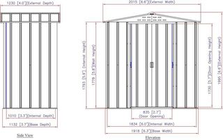 Caseta Cobertizo Jardín Duramax Riverton 2.48m² Metal Gris Antracita