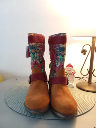 Botines Desigual Marrones y Multicolor