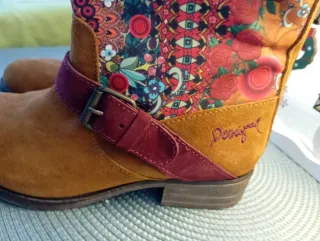 Botines Desigual Marrones y Multicolor