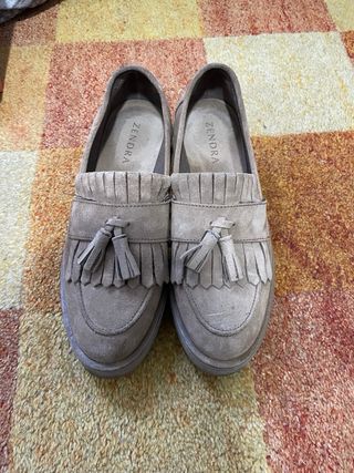 Mocasines ZENDRA beige mujer