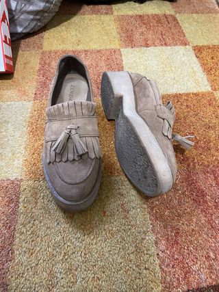 Mocasines ZENDRA beige mujer