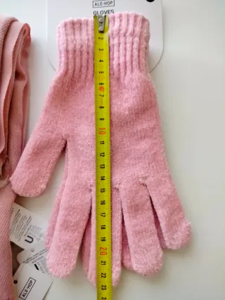 Conjunto Bufanda Guantes Rosa ALE-HOP