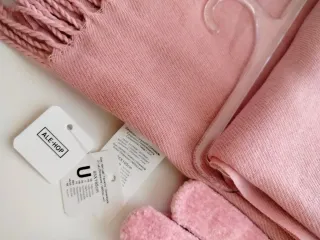 Conjunto Bufanda Guantes Rosa ALE-HOP