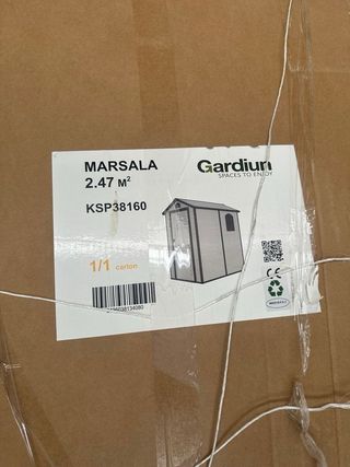 Caseta resina jardín 132x190x203cm 2,47m2 Marsala
