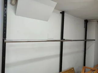 Perchero tienda ropa metal negro/plata