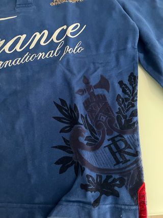 Polo La Martina manga larga azul