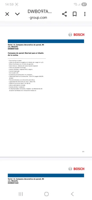 Campana Extractora Bosch 90cm