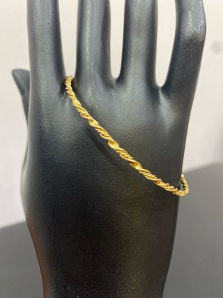 Aro oro 18k rizado