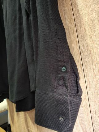 Camisa Zara Negra Manga Larga
