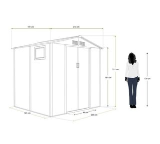 Caseta de jardín metálica Surrey de 4.07 m2