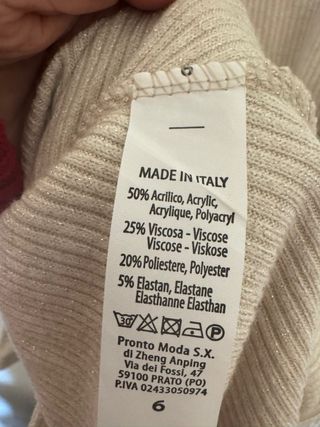 Vestido largo de punto beige talla única