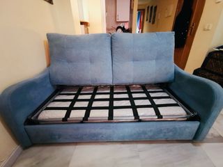 Sofá Cama Midi Gris azulado de tela