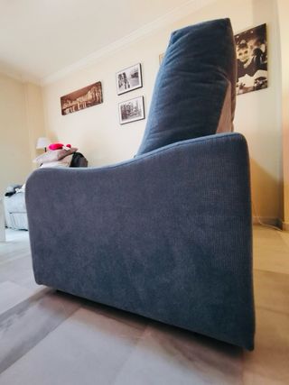 Sofá Cama Midi Gris azulado de tela