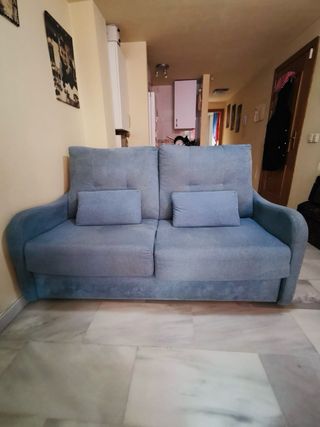 Sofá Cama Midi Gris azulado de tela